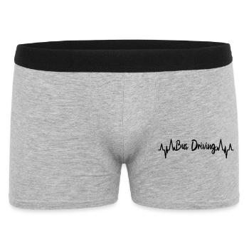 Busfahrer EKG - Männer Boxer Shorts - Grau meliert - Vorne