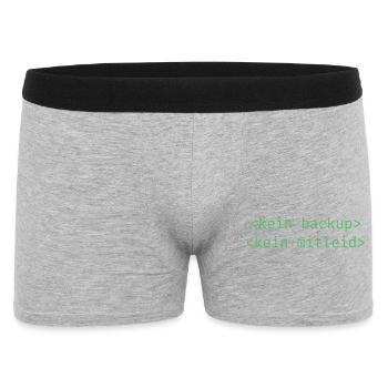 No Ticket No Support Informatiker IT Administrator - Männer Boxer Shorts - Grau meliert - Vorne