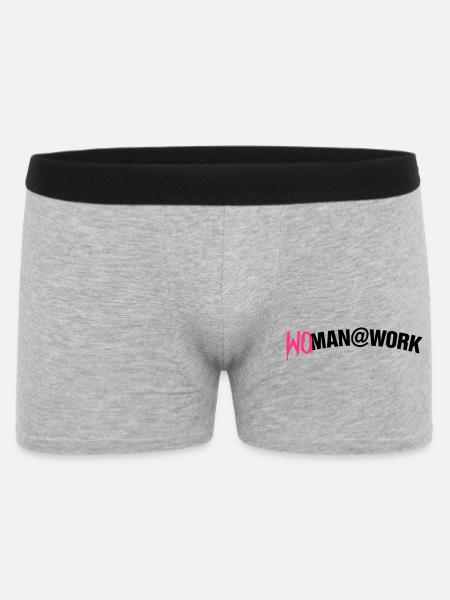 Woman at work - Men's Boxer Shorts - heather grey