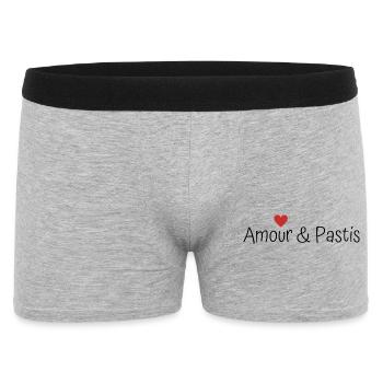 Amour et pastis - Boxer Homme - gris chiné - Devant