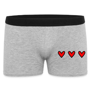 WEIHNACHTEN. JAHR. JAHRESTAG. RUHESTAND. FEST - Männer Boxer Shorts - Grau meliert - Vorne