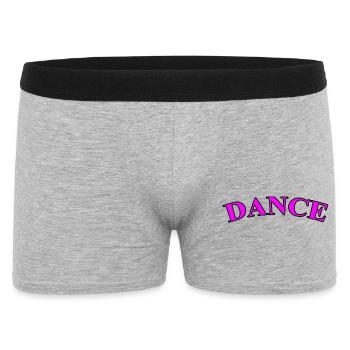 Lass uns tanzen - Lila - Männer Boxer Shorts - Grau meliert - Vorne