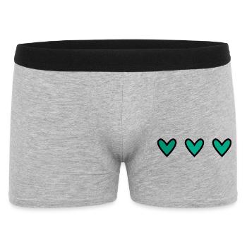 VALENTINSTAG. Junggesellinnenabschied. ICH LIEBE DICH. ICH LIEBE DICH. LIEBE - Männer Boxer Shorts - Grau meliert - Vorne