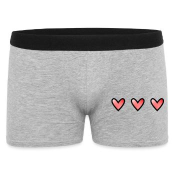 OMA. OMA. MUTTERTAG. HERZ - Männer Boxer Shorts - Grau meliert - Vorne