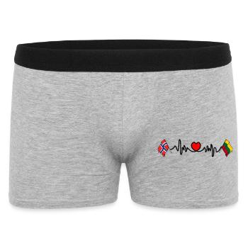 Cardio heart Flag Norway, flag Lithuania - Men's Boxer Shorts - heather grey - Front