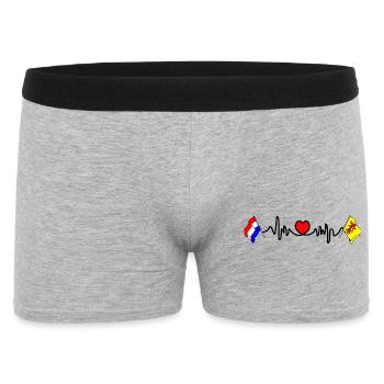 Cardio coeur Drapeau Pays-Bas, Hollande méridionale - Boxer Homme - gris chiné - Devant