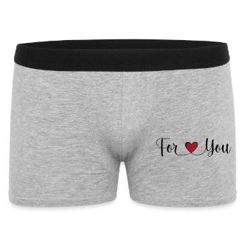 For you - Men's Boxer Shorts - heather grey - Front