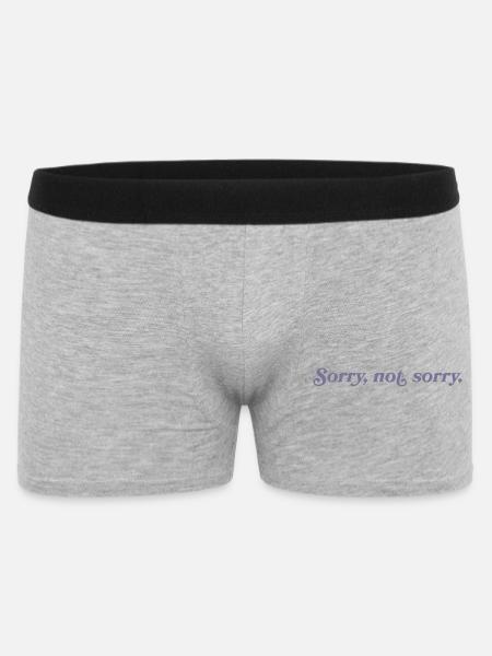Désolé, pas désolé – Effronté et direct - Boxer Homme - gris chiné