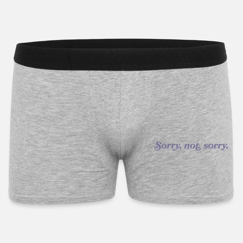 Désolé, pas désolé – Effronté et direct - Boxer Homme - gris chiné