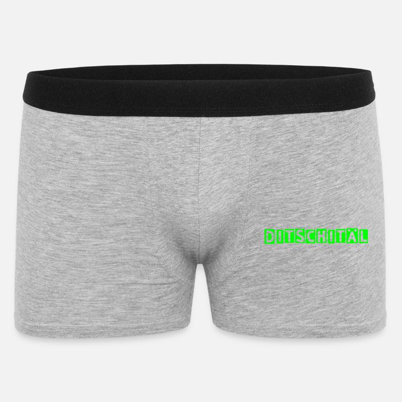 Ditschitäl! TShirts for Nerds & Digitalization - Men's Boxer Shorts - heather grey