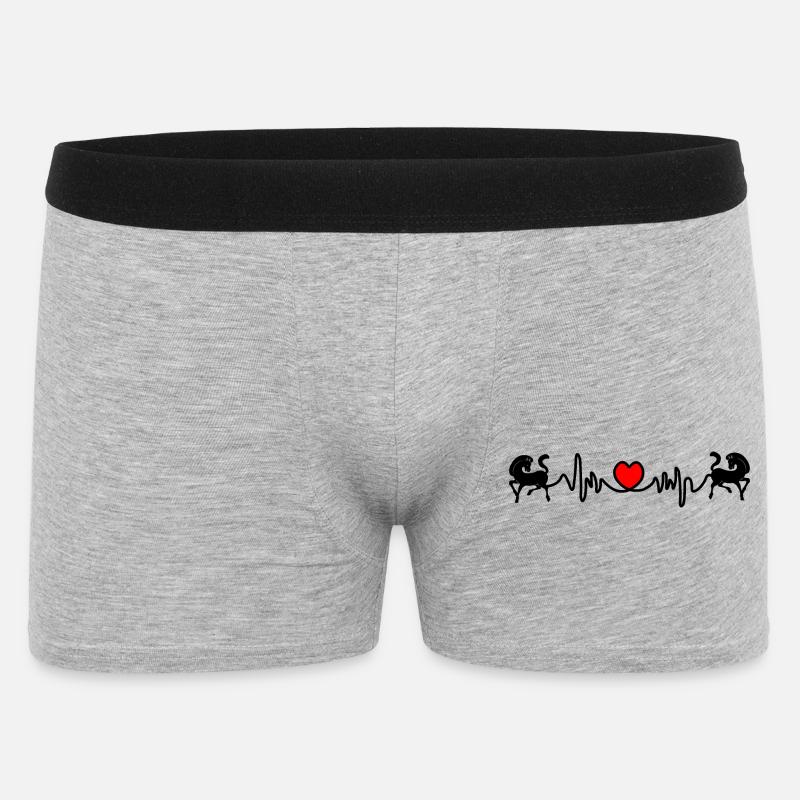 Zwei Pferde Cardio-Herzfrequenz - Männer Boxer Shorts - Grau meliert