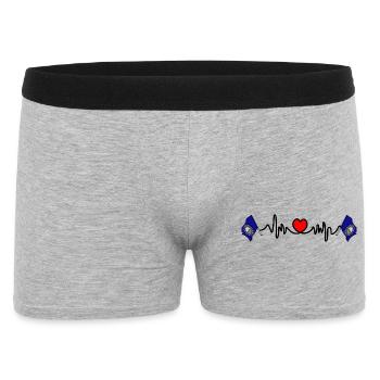 Heart rate cardio for New Hampshire - Men's Boxer Shorts - heather grey - Front