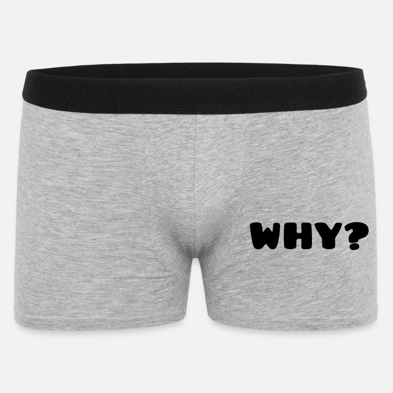 WHY? - Männer Boxer Shorts - Grau meliert