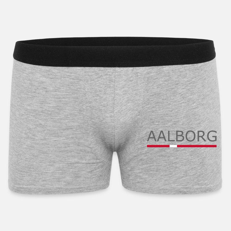 Aalborg - Drapeau du Danemark - Dänemark - Boxer Homme - gris chiné