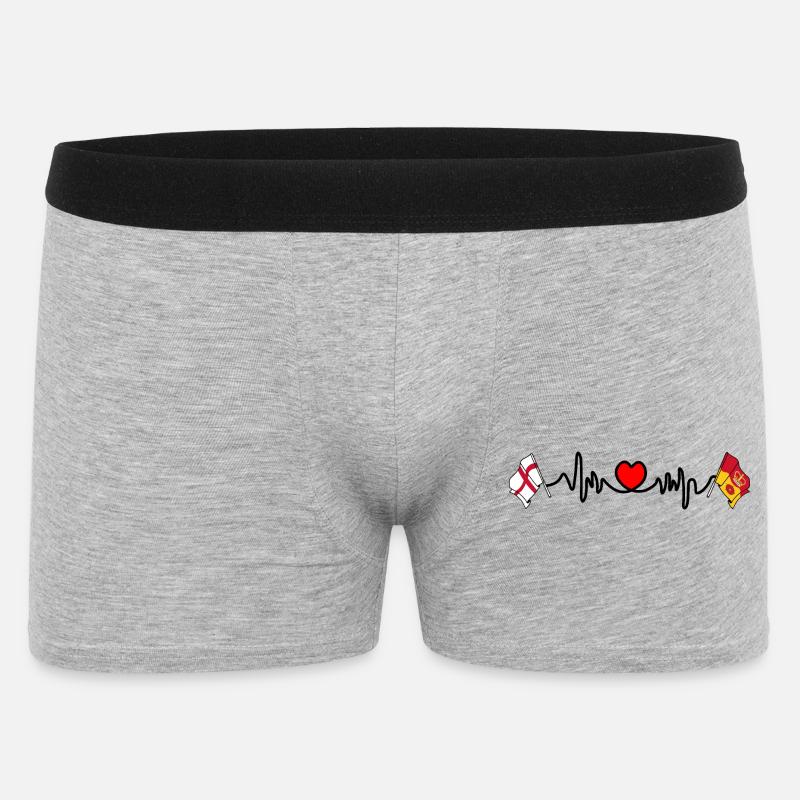 Herzfrequenz Hampshire & England - Männer Boxer Shorts - Grau meliert