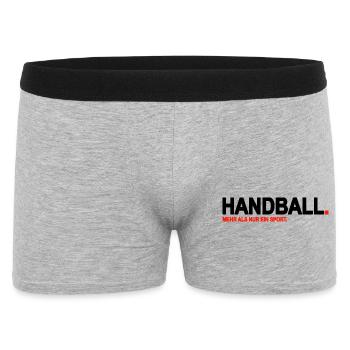 Handball. Mehr als nur ein Sport. (Schwarz) - Männer Boxer Shorts - Grau meliert - Vorne