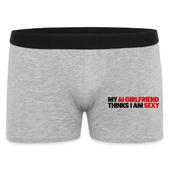 Petite amie IA me trouve sexy - Boxer Homme - gris chiné - Devant