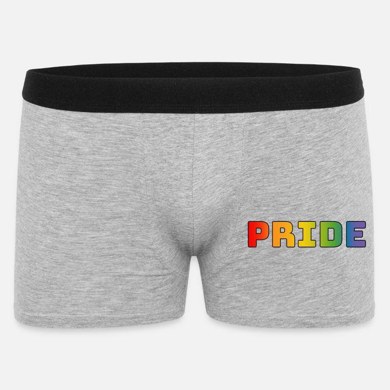 Regenbogen pride LGBT lgbtqi queer - Männer Boxer Shorts - Grau meliert