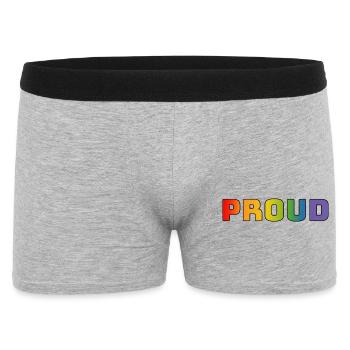 Rainbow proud black - Men's Boxer Shorts - heather grey - Front