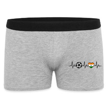 Football Inde Heartbeat Inde - Boxer Homme - gris chiné - Devant