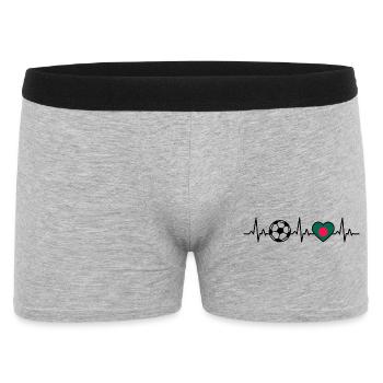 Bangladesch Fußball Herzschlag Bangladesch - Männer Boxer Shorts - Grau meliert - Vorne