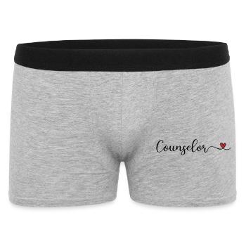 Conseiller au cœur - Boxer Homme - gris chiné - Devant