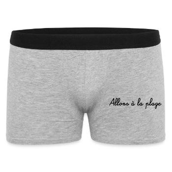 Allons à la plage - Vamos a la playa - Boxer Homme - gris chiné - Devant