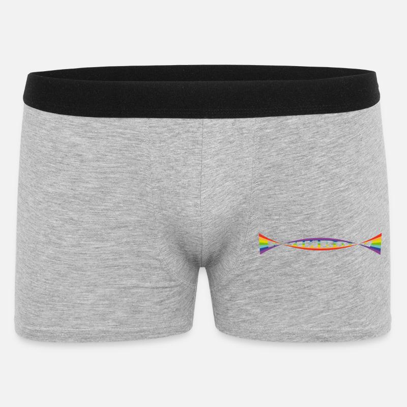Rainbow flag Variation - Männer Boxer Shorts - Grau meliert