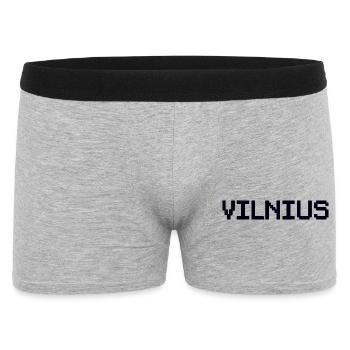 VILNIUS, Lithuania, Lithuania - Men's Boxer Shorts - heather grey - Front