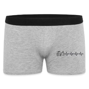 Pelle Pelle Pelle Pelle Moteur Pelle Moteur ECG Battement de cœur - Boxer Homme - gris chiné - Devant