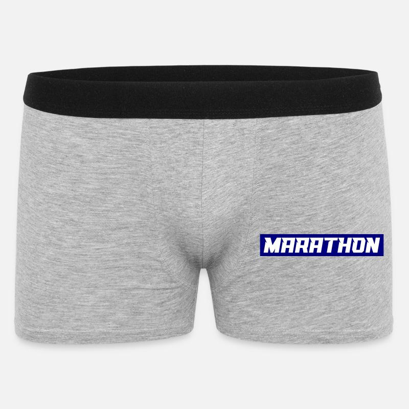 Marathon - Männer Boxer Shorts - Grau meliert