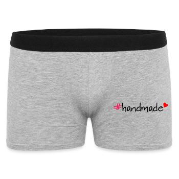 Handmade Hashtag Saying T-Shirt - Men's Boxer Shorts - heather grey - Front