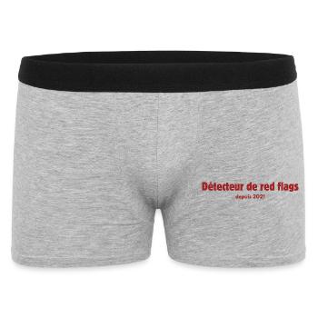 détecteur de red flags depuis 2021 - Boxer Homme - gris chiné - Devant
