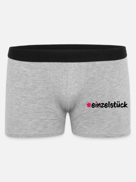 Einzelstück - Männer Boxer Shorts - Grau meliert