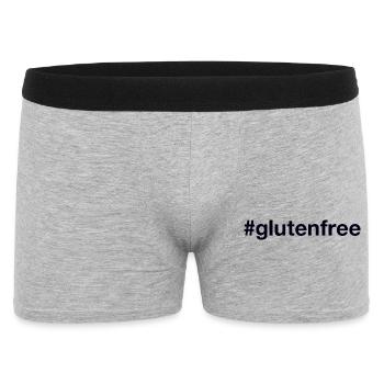 GLUTEN FREE Hashtag - Männer Boxer Shorts - Grau meliert - Vorne