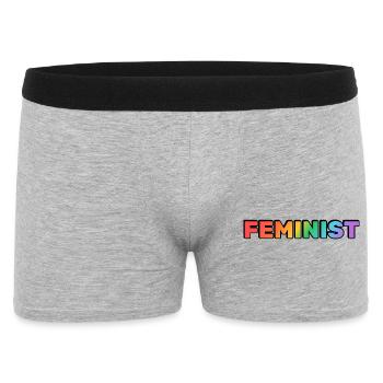 Arc-en-ciel FÉMINISTE - Boxer Homme - gris chiné - Devant