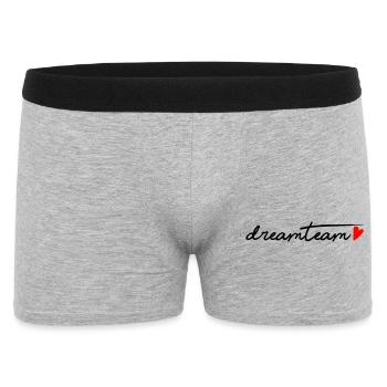 Équipe de rêve cœur rouge - Boxer Homme - gris chiné - Devant