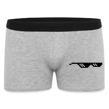 Pixelbrille Sunglasses Pixel - Männer Boxer Shorts - Grau meliert - Vorne