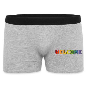rainbow welcome CSD shirt LGBT lgbtqi queer - Men's Boxer Shorts - heather grey - Front