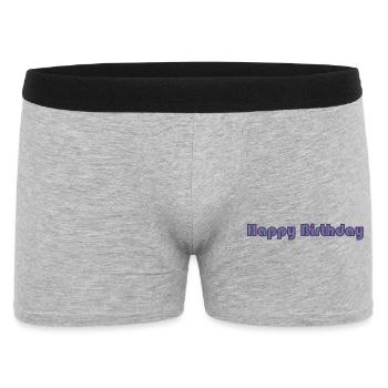 HAPPY BIRTHDAY. HAPPY BIRTHDAY. ANNIVERSARY. - Men's Boxer Shorts - heather grey - Front