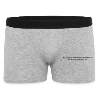 Alles, was du möchtest, dass andere für dich tun - Männer Boxer Shorts - Grau meliert - Vorne