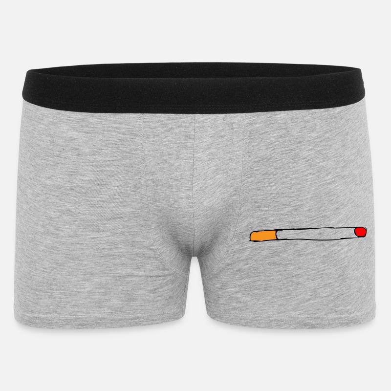 Zigarette - Männer Boxer Shorts - Grau meliert
