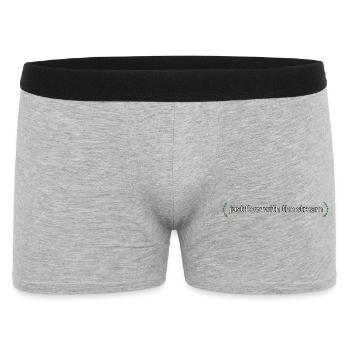 just flow with the stream - Männer Boxer Shorts - Grau meliert - Vorne