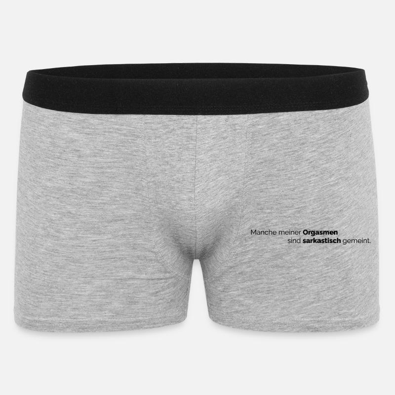 Orgasmus Sarkasmus - Männer Boxer Shorts - Grau meliert