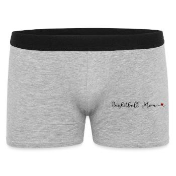 Basketball Mama - Männer Boxer Shorts - Grau meliert - Vorne