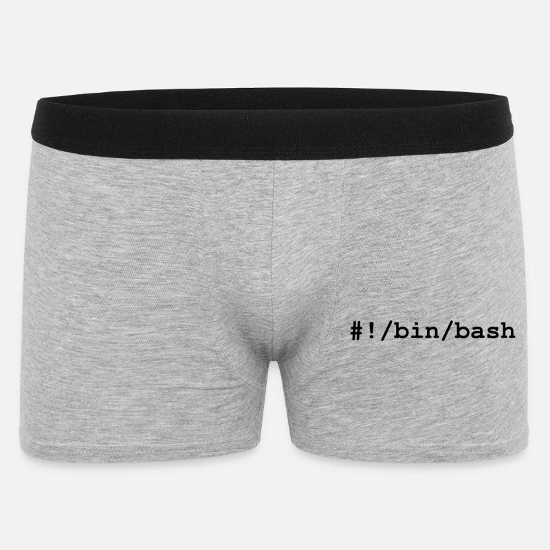 Bash / Bourne-Again Shell in Linux and Unix - Men's Boxer Shorts - heather grey