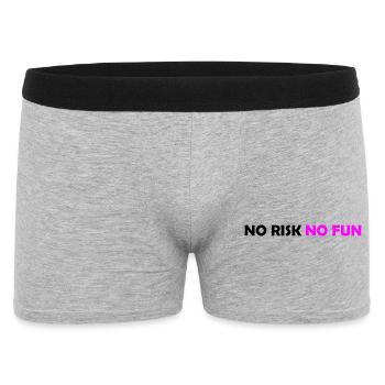 No Risk No Fun - Men's Boxer Shorts - heather grey - Front