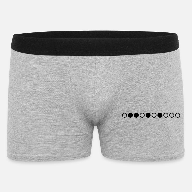 Nerdy Design "Primzahlen" bis 10 - Männer Boxer Shorts - Grau meliert