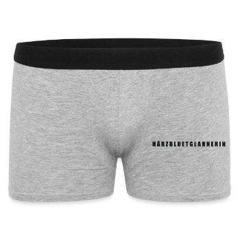 Härzbluetglarnerin Kanton Glarus Schweiz - Männer Boxer Shorts - Grau meliert - Vorne