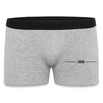 2026 - Year - Line - New Year - Men's Boxer Shorts - heather grey - Front